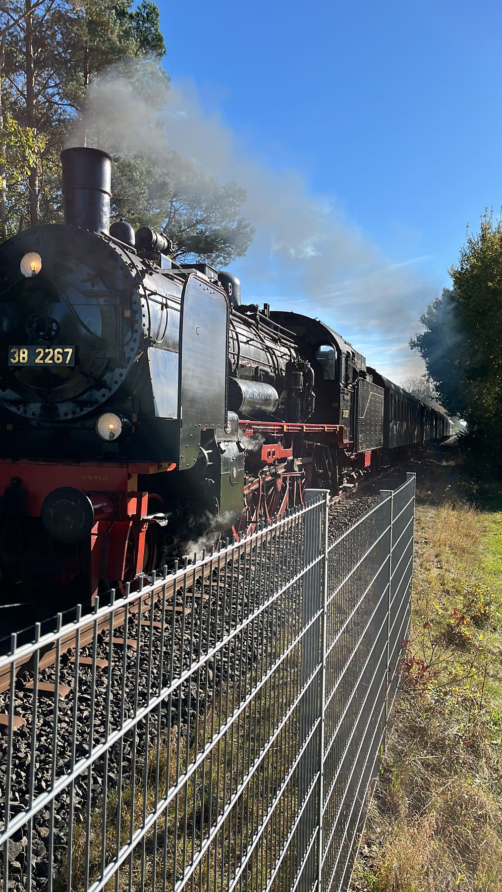Historische Dampflok 38 2267 unter Dampf auf der Sennebahn